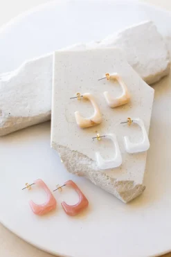 Acetate Square Hoop Earrings