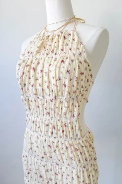 Backless Knit Halter Dress