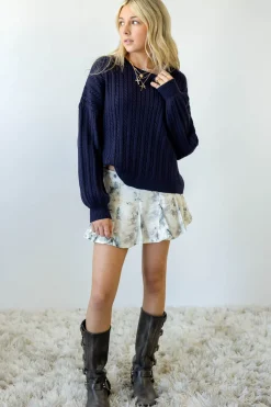Basic Cable Knit Sweater
