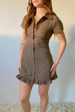 Button Up Front Empire Dress