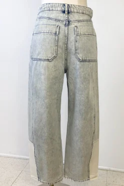Contrast Barrel Jeans by For Good