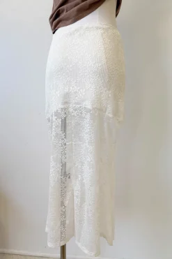 Crochet Lace Midi Skirt