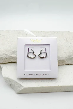 Dainty Heart Hoop Earrings
