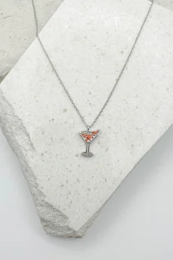 Dainty Martini Glass Necklace