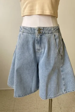 Denim Bermuda Shorts by For Good