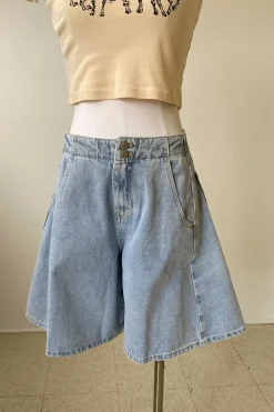 Denim Bermuda Shorts by For Good