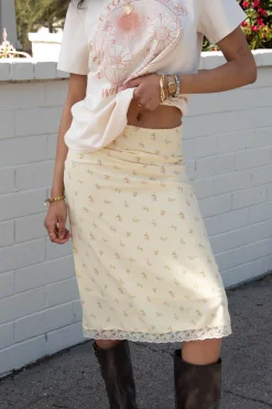 Ditsy Floral Midi Skirt