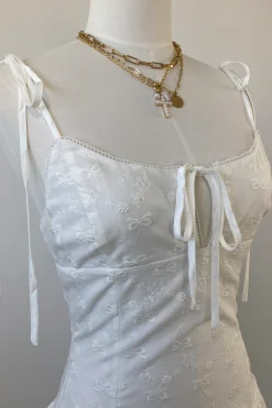 Embroidered Cami Mini Dress