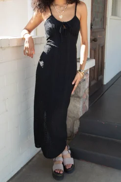 Eyelet Stretch Lace Maxi Dress