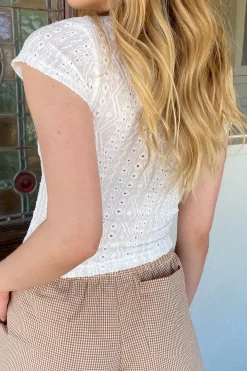 Eyelet Stretch Lace Top