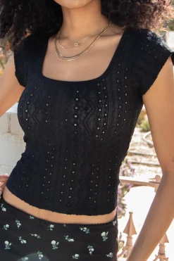 Eyelet Stretch Lace Top