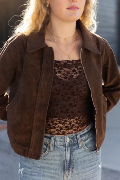 Faux Suede Jacket