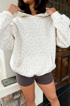 Floral & Bow Print Hoodie