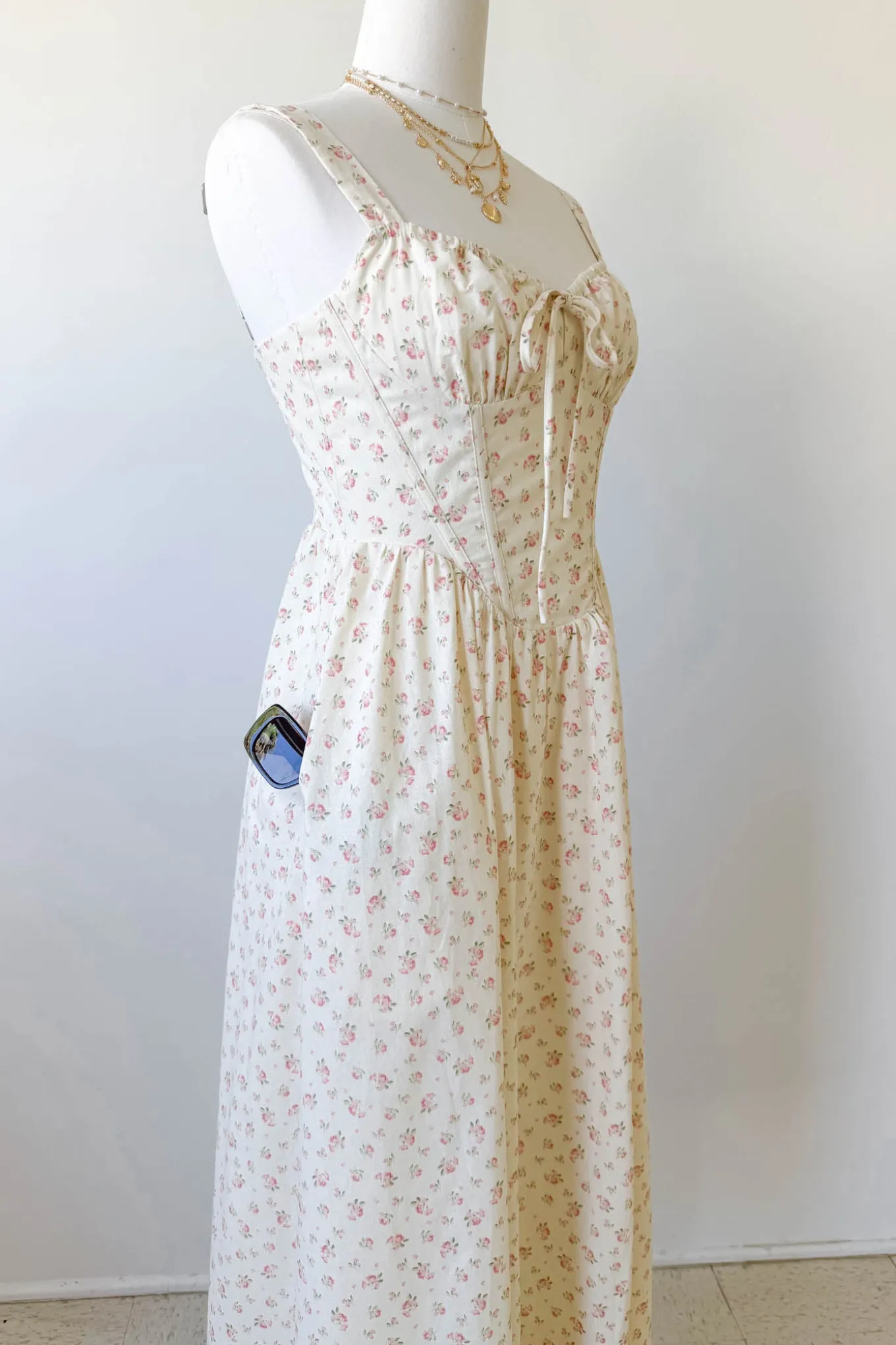 Floral Corset Maxi Dress