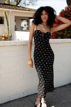Floral Open Back Maxi Dress