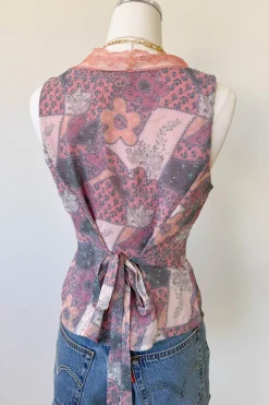 Floral Patchwork Sleeveless Top