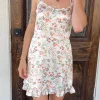 Floral Satin Mini Dress