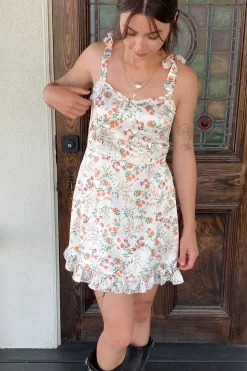 Floral Satin Mini Dress