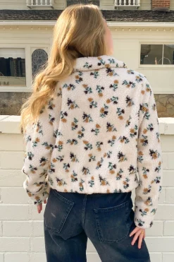 Floral Sherpa Zip Up