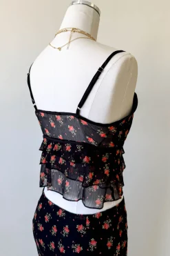 Floral Stretch Lace Cami Top