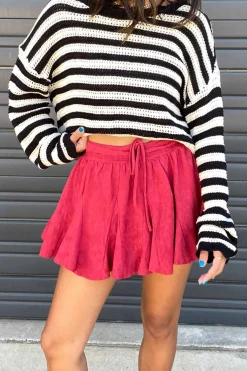 Flounce Textured Mini Skort