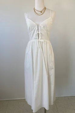 Front Tie Midi Dress