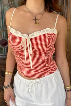 Gingham Corset Top
