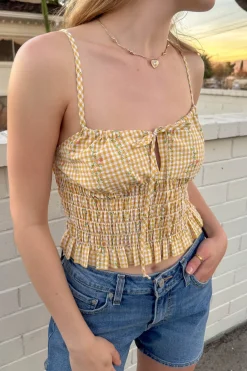 Gingham Floral Cami Top