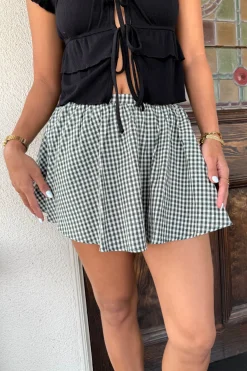 Gingham Mini Skirt