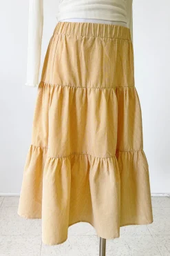Gingham Tiered Maxi Skirt