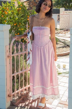 Gingham Tube Dress