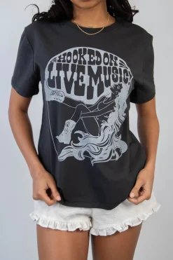 Hooked On Live Music BF Graphic Tee