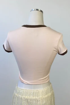 Horseshoe Embroidered Ringer Tee