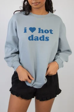 Hot Dads Graphic Crew Sweatshirt