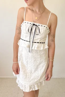 Lacey Eyelet Mini Dress