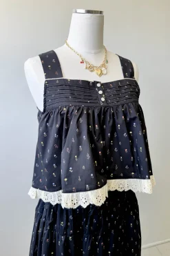 Lacey Floral Babydoll Top