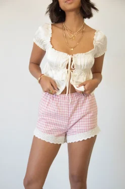 Lacey Gingham Shorts