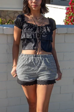 Lacey Gingham Shorts