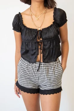 Lacey Gingham Shorts