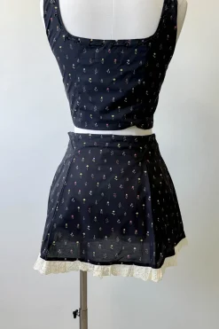 Lacey Layered Mini Skirt