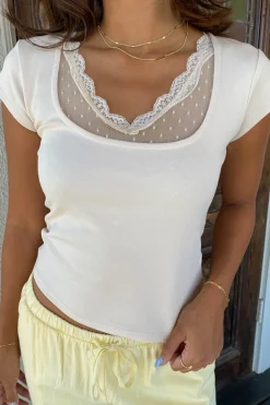 Lacey Layered Short Sleeve Top