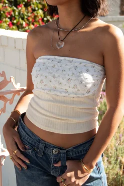 Lacey Pointelle Tube Top