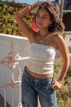 Lacey Pointelle Tube Top