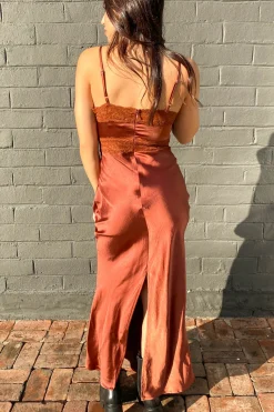 Lacey Satin Maxi Dress