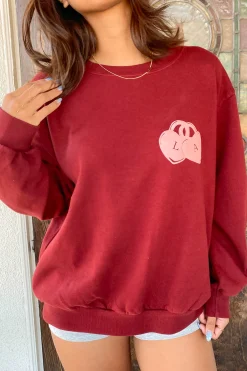 Locket Puff Print Graphic Sweatshirt