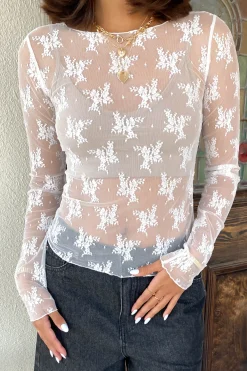 Long Sleeve Lace Layering Top