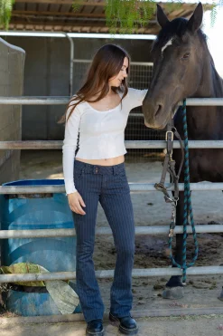 Long Sleeve Pointelle Top
