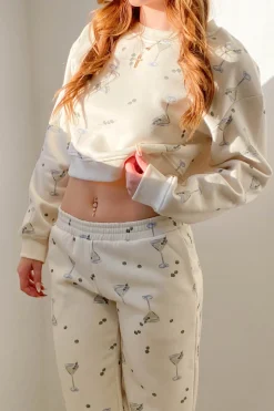 Martini Crop Sweatshirt