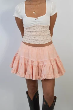 Mini Lacey Flounce Skirt