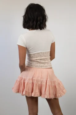 Mini Lacey Flounce Skirt